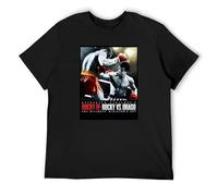 Balboa V Drago Premium Damen Kurzarm. Rocky 4 Film O-Neck 100% Cotton Short Sleeve Unisex T-Shirt S