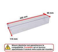 Balconcino Bottiglie Portabottiglie 495 x 115 x 95 mm per Frigorifero Beko
