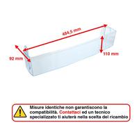Balconcino Ripiano Bottiglie 484,5 x 92 x 115 mm Frigorifero Electrolux Rex