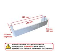 Balconcino Ripiano Inferiore Portabottiglie 440x 110 x 105 mm Frigorifero Vestel