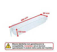 Balconcino Ripiano Portabottiglie 490 x 110 x 80 mm Frigorifero Electrolux Rex