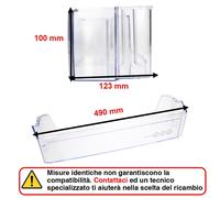 Balconcino Ripiano Portabottiglie Inferiore 490 x 123 x 100 mm Frigorifero