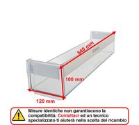 Balconcino Ripiano Portabottiglie Inferiore 540 x 120 x 100 mm Frigorifero Bosch