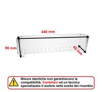 Balconcino Ripiano Portabottiglie per 440 x 65 x 90 mm Frigorifero Beko Arcelik