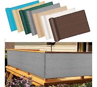 Balcone, 105 x 900 cm, pannelli frangivento in HDPE opaco con protezione UV e fascette per cavi, ideale per la privacy e il sole, colore grigio