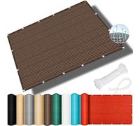 Balcone 190 x 850 cm 98% protezione UV tenda parasole resistente alle intemperie ideale per giardino e balcone colore marrone tessuto esterno resistente agli strappi