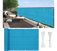 Balcone 50 x 200 cm HDPE 185 G/m² protezione UV antivento ideale per patio recinzione cortile colore marrone include corda e occhielli per una facile installazione