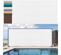 Balcone da esterno, 50 x 200 cm, protezione UV, HDPE, facile da installare, con occhielli e corde, ideale per giardino, patio, veranda, colore bianco