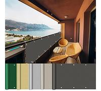 Balcone esterno 110 x 750 cm resistente alle intemperie ringhiera tessuto per giardino cortile e cortile durevole s in colore antracite
