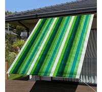 Balcone esterno 80 x 1000 cm resistente alle intemperie frangivento per patio recinzione e cortile strisce verdi e bianche ideale per protezione della privacy e decorazione
