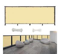 Balcone giallo sabbia 300 x 170 cm rivestimento resistente alle intemperie protezione UV e vento ideale per recinzioni da giardino con fascette per una facile installazione