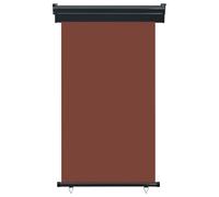 Balcone Lateral Balcone 105x250 cm Marrone | Poliestere dechirure, Rotolo di alluminio, Montaggio a parete o soffitto, Accessori di montaggio inclusi