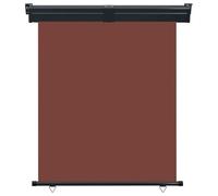 Balcone Lateral Balcone 145x250 cm Marrone | Poliestere, rotolo di alluminio, lunghezza regolabile, autobloccante, montaggio a parete o a soffitto