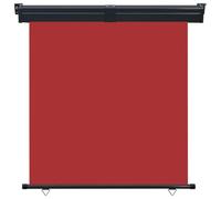 Balcone Lateral Balcone 175x250 cm Rosso | poliestere, rotolo di alluminio, lunghezza regolabile 250 cm, autobloccante, montaggio a parete o a soffitto