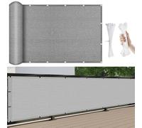 Balcone multicolore, 700 x 200 cm, protezione dal vento, con fascette, ideale per cortile, patio e parete, soluzione per la privacy all'aperto grigio chiaro