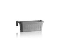 Balcone Regolabile con Serbatoio d Acqua 50 cm Grigio