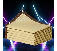 Balcone, tenda parasole traspirante con protezione UV al 90%, per giardino, patio, pollaio, tessuto beige, 2 x 4 m
