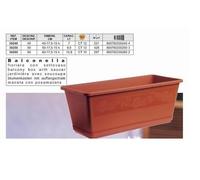 Balconella balconiera vaso da balcone marrone con riserva 60 cm bama