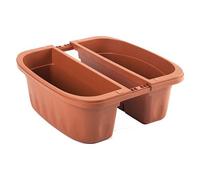 BALCONETTA DOPPIA 'KLUNIA' cm 40 x 19,8 x 18,5 lt.7 terracotta