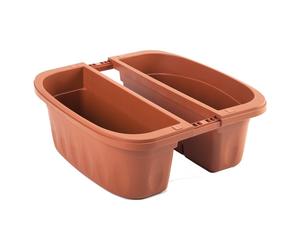 BALCONETTA DOPPIA 'KLUNIA' cm 40 x 19,8 x 18,5 lt.7 terracotta
