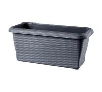 BALCONETTA RETTANGOLARE 'PAGLIA' cm 60x20x17,5 lt.11,5 - antracite