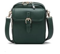 Balconfoster Crossbody, Vintage Leather Shoulder Wallet,Large Capacity (Green)