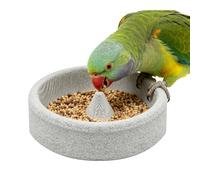 Balcony Bird Feeder - Pumice Stone Food Dish | Small Round Ground Bird Feed