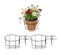 Balcony Plant Holder - Regolabile in metallo Railing Shelf, tre pezzi Planter Rack | Space Saving Flower Pot Display Support Organizer Mounting Bracket System For Garden Yard House Porch Deck Patio