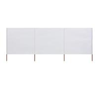 Balcony Privacy Screen Balcony Cover, Water-Repellent, Wind Protection, Opaque, Balcony Cover, for Patio and Fence 3 pezzi tessuto antivento 400 x 80 cm, bianco sabbia