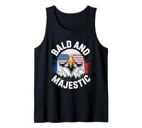 Bald And Majestic American Bald Eagle 4th Of July US Flag Canotta