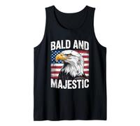 Bald And Majestic American Bald Eagle 4th Of July US Flag Canotta