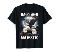 Bald And Majestic American Bald Eagle Vintage Eagle Bird Fun Maglietta