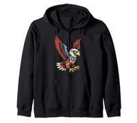 Bald Eagle 4th Of July Patriotic Eagle American Flag US Flag Felpa con Cappuccio