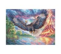 Bald Eagle Above Volcanic Eruption Puzzle 500 Pezzi Sfida Rompicapo Impossibile Rompicapo Estremamente Difficile Per Veri Esperti Regalo Per Chi Ama Le Sfide 500 PCS