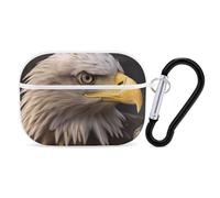 Bald Eagle AirPod Pro, custodia rigida antigraffio in policarbonato con portachiavi, accessorio per AirPod Pro 2°/1° custodia per donne e uomini, stile bianco