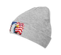 Bald Eagle - Berretto lavorato a maglia per uomini e donne, da corsa, leggero, berretto termico, unisex, taglia unica, grigio, Taglia unica