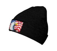 Bald Eagle - Berretto lavorato a maglia per uomini e donne, da corsa, leggero, berretto termico, unisex, taglia unica, Nero , Taglia unica