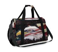 Bald Eagle - Borsone da viaggio con bandiera americana, per ragazze, ragazzi, donne, uomini, weekend, borsa a tracolla per viaggi, sport, palestra