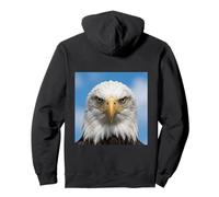 Bald Eagle Close Up Ritratto Sharp Wildlife Face Felpa con Cappuccio