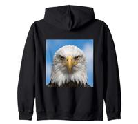 Bald Eagle Close Up Ritratto Sharp Wildlife Face Felpa con Cappuccio