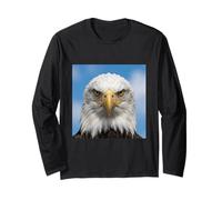 Bald Eagle Close Up Ritratto Sharp Wildlife Face Maglia a Manica