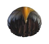 Bald Eagle - Cuffia da doccia con bandiera americana da donna, riutilizzabile, a doppio strato, cuffia da bagno per capelli, fascia elastica impermeabile, da donna, spa e salone da doccia
