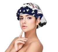 Bald Eagle Flag Premium Satin Sleep Cap - Proteggi i tuoi capelli con stile, nero, One Size-M
