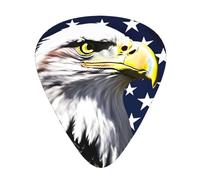 Bald Eagle Flag - Set di plettri per chitarra, materiale ABS di alta qualità, vari spessori, migliora la tua esperienza di gioco