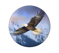 Bald Eagle Flying Button Pins 20 pezzi, 6,1 cm rotondo pulsante distintivo metallo foto foto personalizzato pin pulsanti kit per forniture artigianali Natale progetti fai da te feste