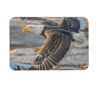 Bald Eagle Flying Diatome, tappetino da bagno assorbe umidità e sporco, con retro in gomma antiscivolo, adatto sotto la porta, per pavimento del bagno, vasca, doccia, lavandino