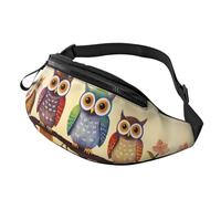 Bald Eagle Flying - Marsupio sportivo e casual, regolabile, unisex, per escursionismo, corsa, ciclismo, Gufi su un ramo soleggiato, Taglia unica