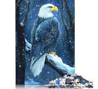 Bald Eagle in Winter Jigsaw Puzzle Impossibili 1000 Pezzi Decorazione Per La Casa. Giochi Rilassamento E Intelligence Per Adulti E Bambini Da 12 Anni 1000pcs (75x50cm)