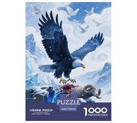 Bald Eagle Jigsaw Puzzle 1000 Pezzi, Puzzle Snow - Capped Mountain Adulti, Gioco Diabilità Impossibile Puzzle Arte Gioco Intellettivo Familiare Regali Di Festa 70x50cm/1000pcs