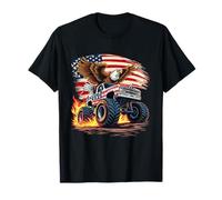 Bald Eagle Monster Truck - Bandiera americana USA 4 luglio Maglietta